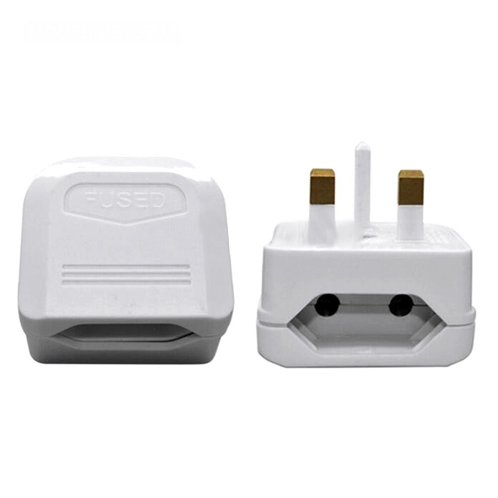 Universal EU Plug Converter 250V AC Power Adapter Charger Euro Travel Adapter EU Plug Adapter British Socket Outlet Home Adapter: White
