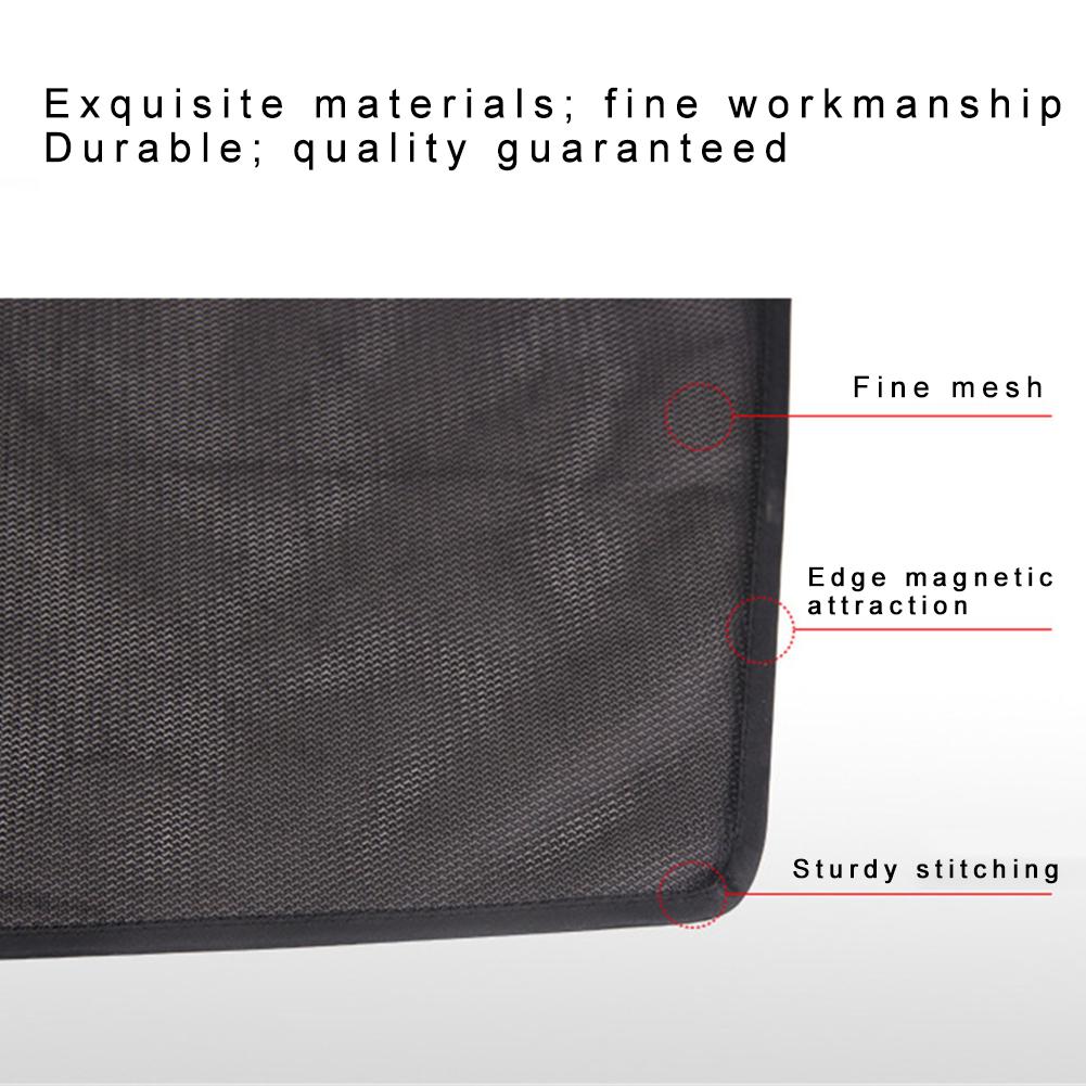 2 Stuks Auto Zonneklep Verdikte Mesh Auto Zonnescherm Auto Magnetische Gordijn Zonnescherm Uv Bescherming Mesh Zonnescherm Voor zomer