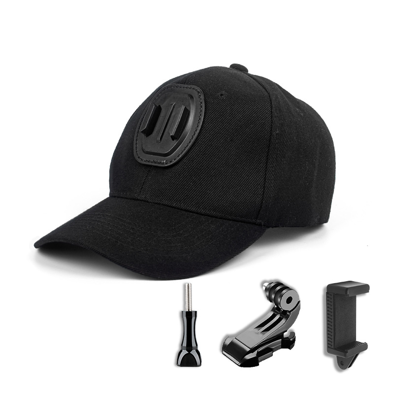 Gorra de lona ajustable para el sol para Gopro Hero 12 11 10 9 8 7 6 5 insta360 x3 cámara de acción Yi 4K DJI OSMO cámara de acción deportiva: Color rojo