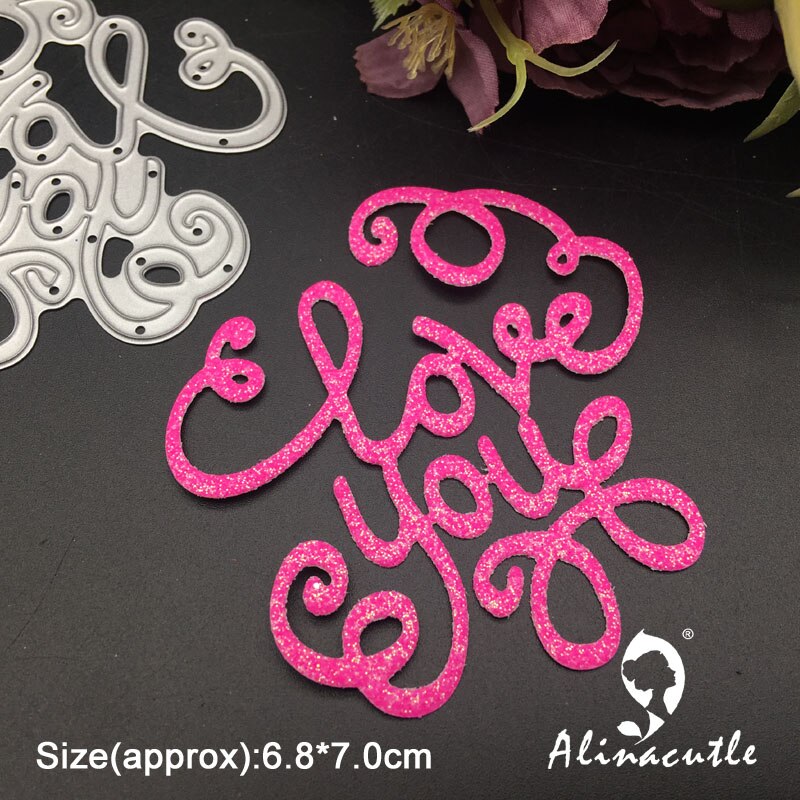 Metal Cutting die Cut Love Happy Valentines Scrapbooking Paper Craft Handmade Card Album Punch Art Cutter Alinacutle Die