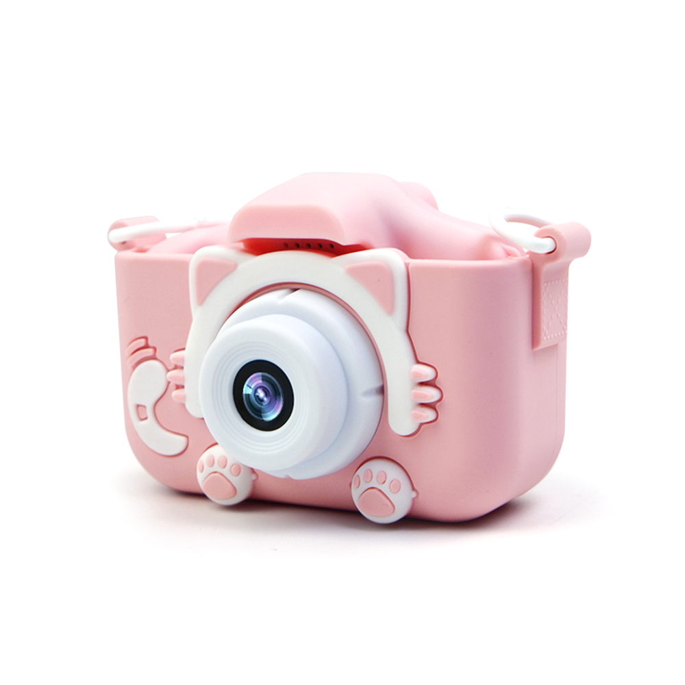 Fotocamera Selfie per bambini da 8mp/20mp con Slot per schede TF fotocamera digitale con messa a fuoco automatica IPS da 2 pollici cornici divertenti integrate supporto Video 720P: Colore rosa / 20 MP