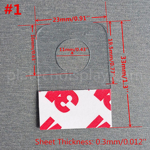 Plastic Pvc Pet Hang Opknoping Tab Haken Op Merchandise Pakket Box Tas Hangers Peghooks Display J-haak Zelfklevende stijl 400 Pcs: 1