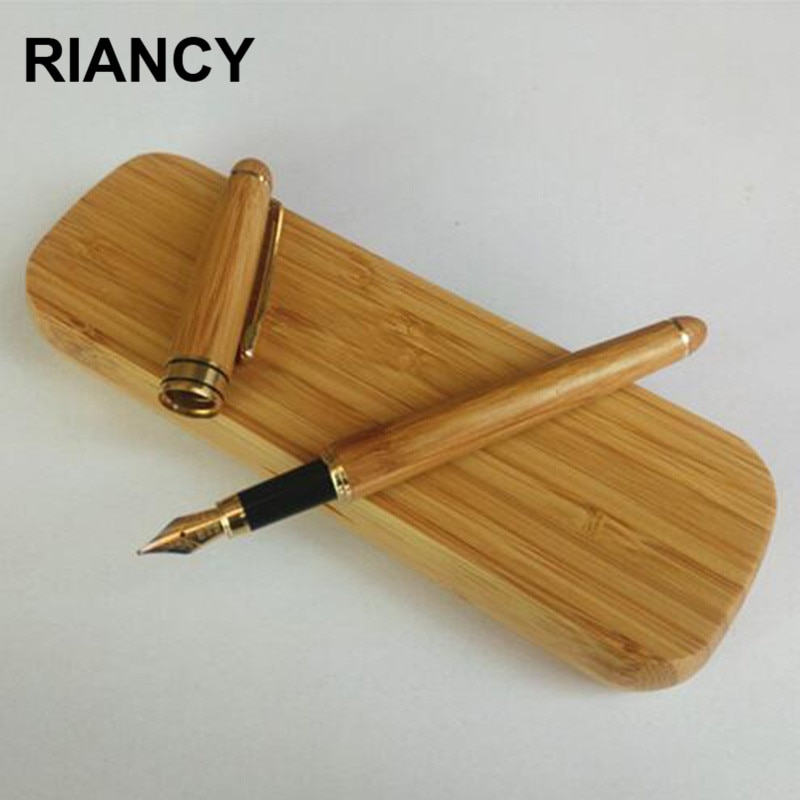 Bamboo Luxury Fountain pen ink pen nib 0.5mm Stationery Penna stilografica Writing Pocket Pens Caneta Stylo plume 03880