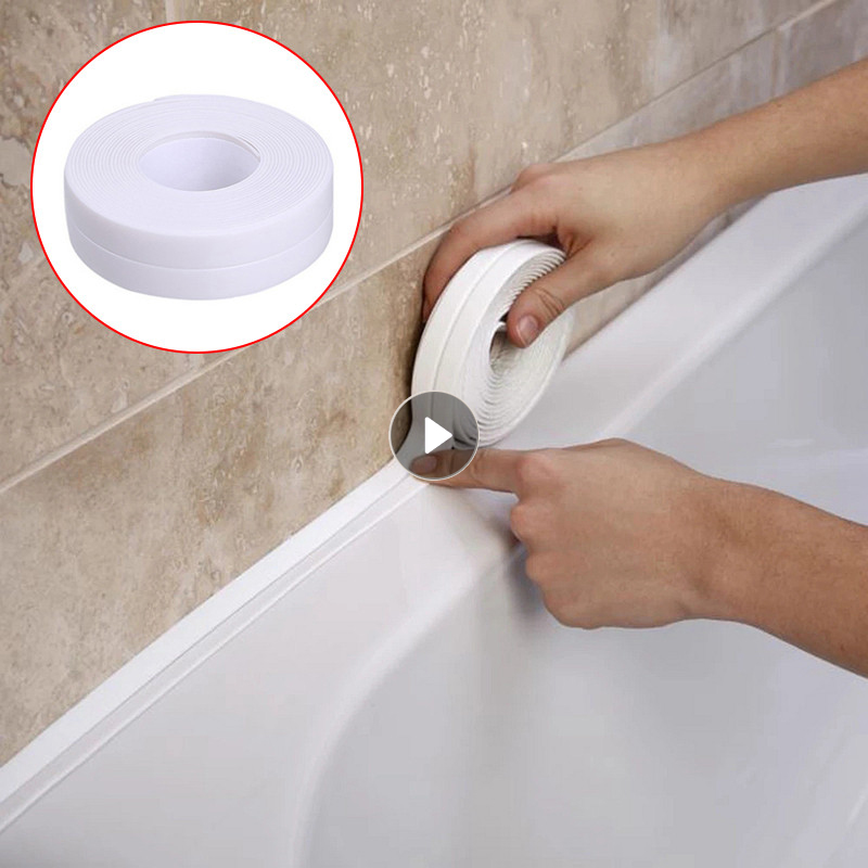 1/2/3.2M Sealing Tape Waterproof Bathroom Kitchen Sealing Strip Tape Shower Sink Bath Sealer PVC Self Adhesive Sealant Tape