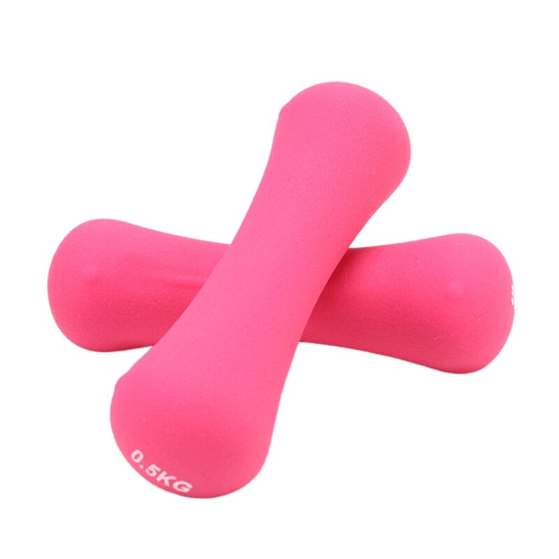0.5kg manualer håndvekter treningsutstyr vekter for hjemmekroppsbygging dumbbell trening dumbell rosa