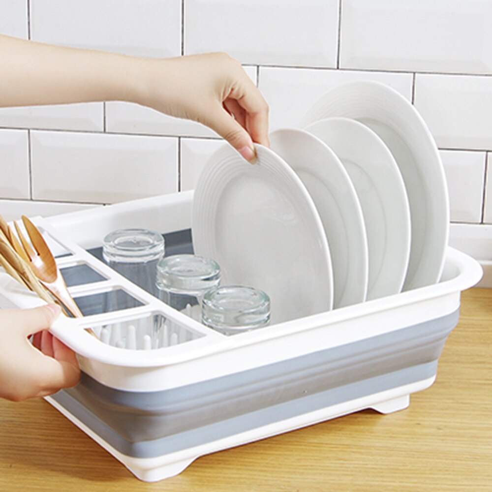Keuken Vouwen Drain Afdruiprek Opvouwbare Opbergdoos Kom Plank Houder Afdruiprek Servies Cup Stand Servies Opbergdoos