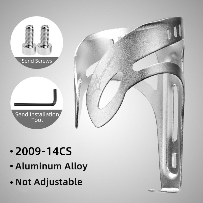 ROCKBROS Bicycle Water Bottle Holder Ultralight Aluminium Alloy Adjustable Bicycle Bottle Cage Cup Holder Bicycle Accessories: 2009-14CS