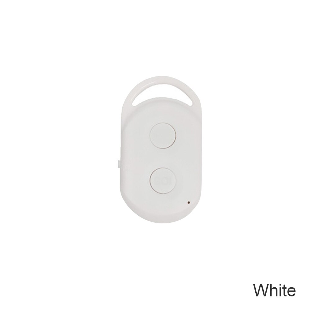 Bluetooth-compatible Mini Remote Controller USB Rechargeable Wireless Dual-button Self-timer Shutter For Smartphone Android IOS: white