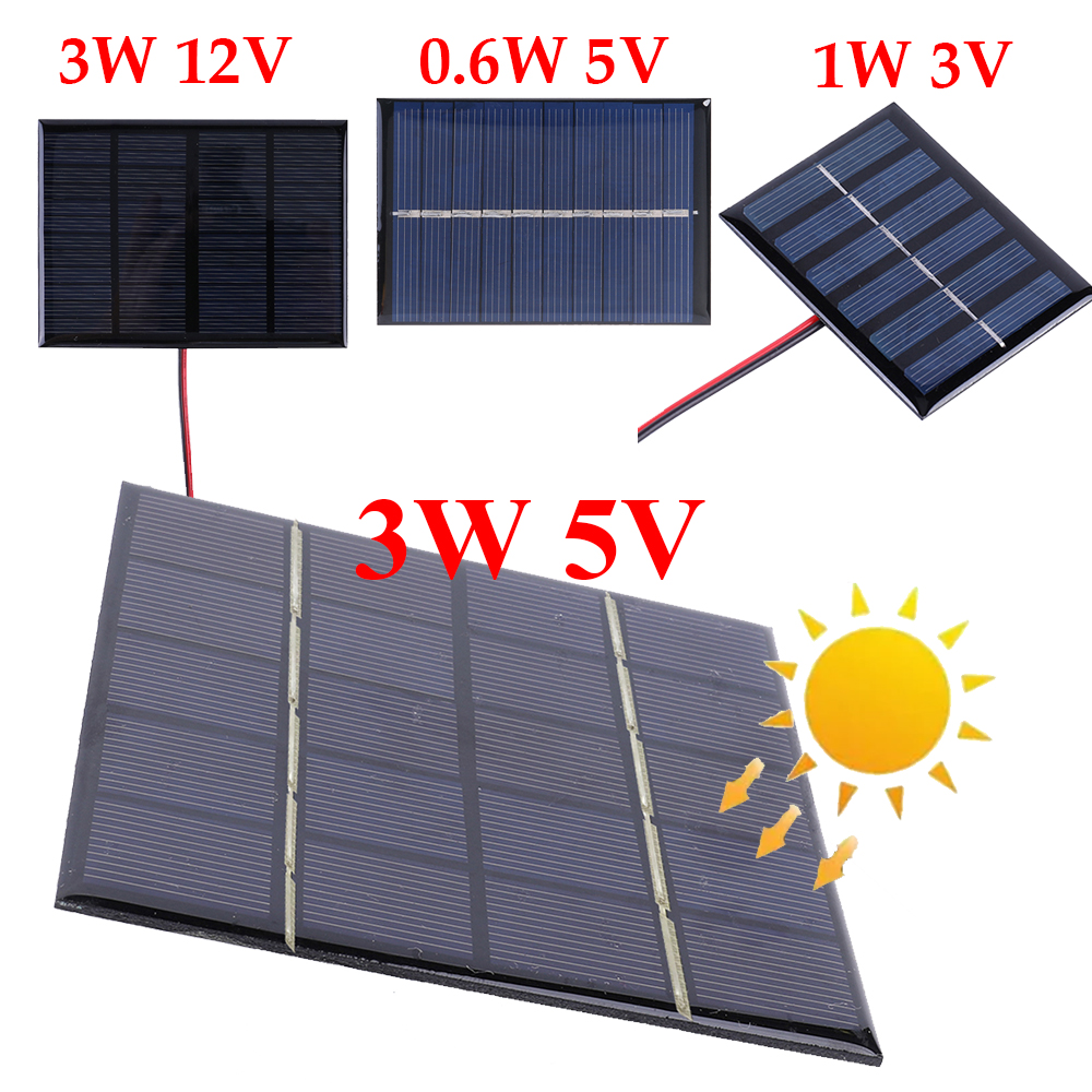 płyta słoneczny 3W 5V mikro płyta solarna przenośna szybka ładowarka polikrzemowy DIY system ogniwa słoneczne mini zewnętrzna ładowarka