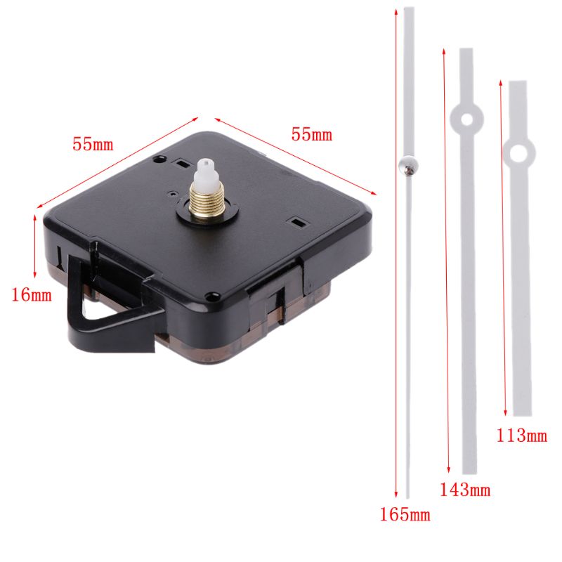 Quartz klocka rörelsemekanism visare vägg reparation verktyg delar tyst kit set diy vit pekare 29