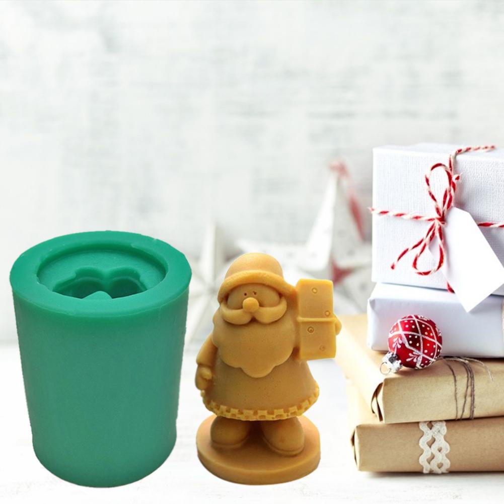Santa Silicone Mold Diy Zeep Kaars Maken Mould Kerstman Hars Decoratie Siliconen Hars Gips Mold Kerst Woondecoratie