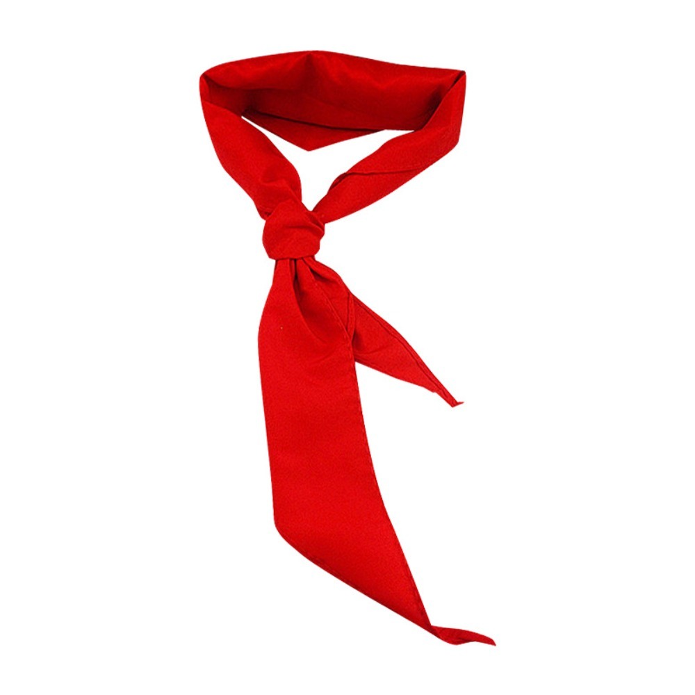 Bufanda de toalla triangular de estilo clásico de China, bufanda roja de algodón de 120cm, suministros escolares, gargantilla de corbata roja, bufandas de pionero joven,: Default Title