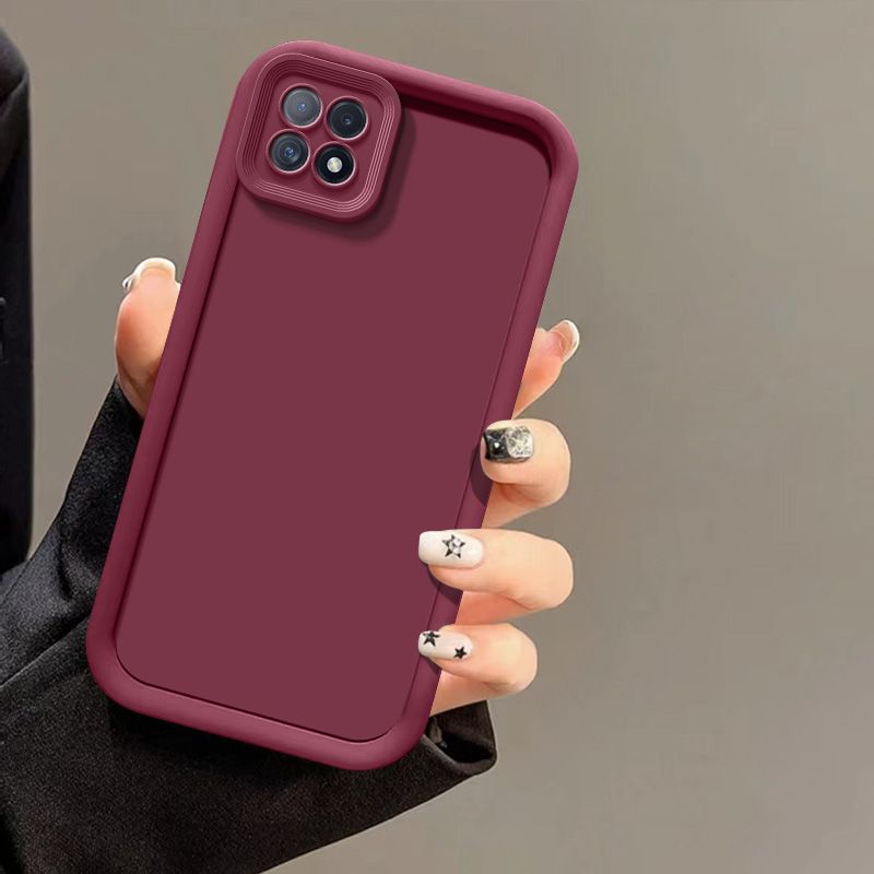 Til oppo  a73 5g cover oppo  a73 5g telefoncover komplet pakke mat anti-blødt beskyttende cover: Rød