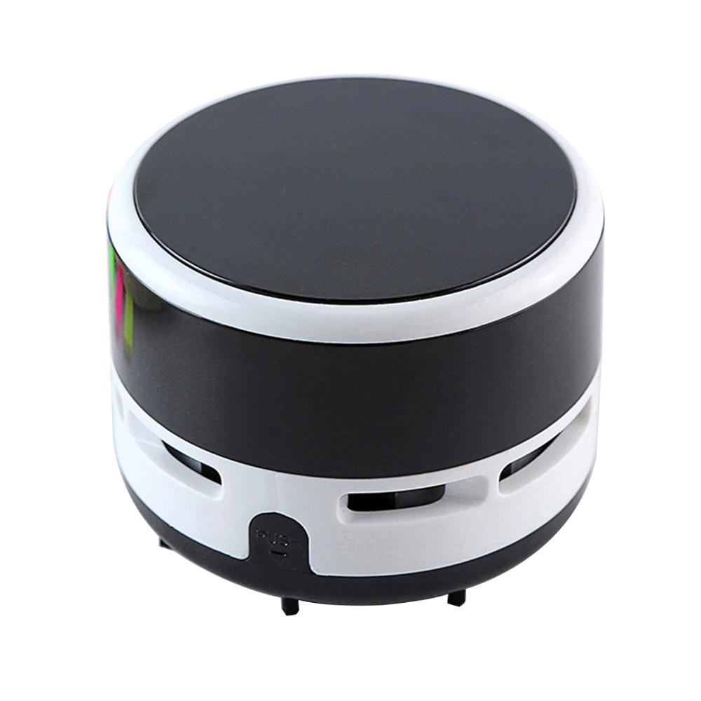 Mini aspirateur multifonctionnel Portable bureau à piles Auto nettoyeur meubles balayeuse de poussière pour le bureau à domicile: Black