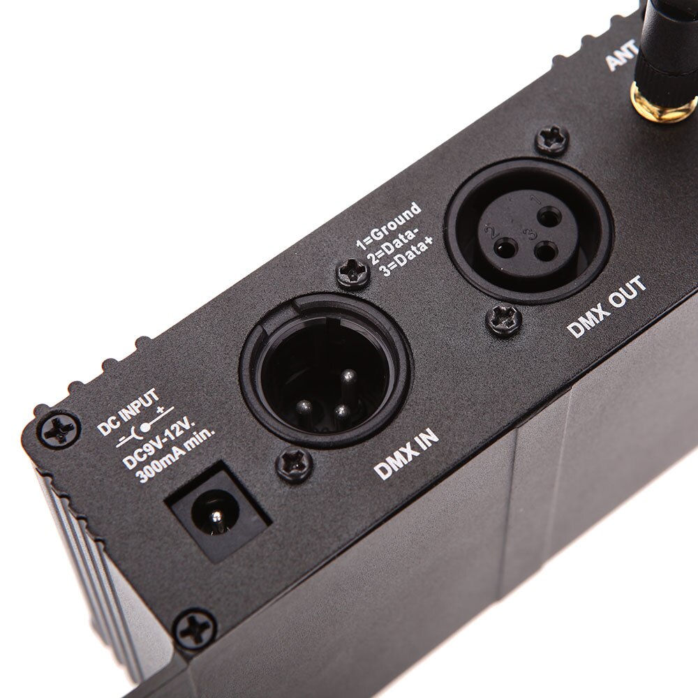 2.4G Wireless DMX 512 Controller Transmitter Receiver LCD Display Power Adjustable Repeater Lighting Controller for DJ Disco