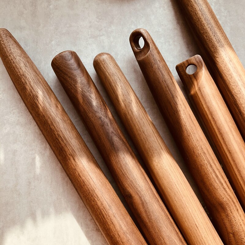 Natürliche Nussbaum rollen Stift für Teig Holz Rolle Gebäck Rolle Küche Zubehör Kuchen Pizza Werkzeuge
