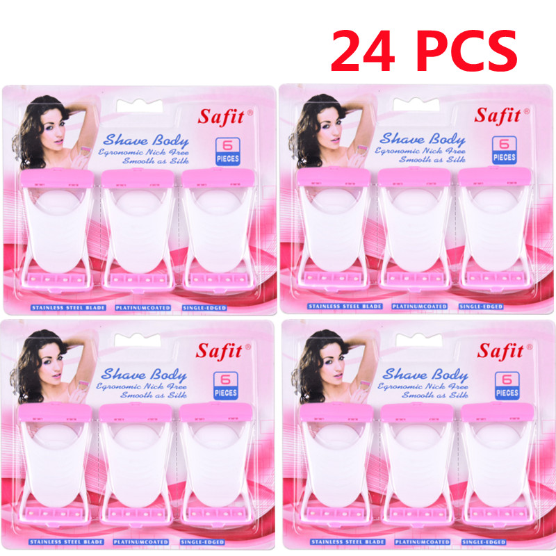 YS00089-3/6PCS Afeitadora desechable, cuchilla de depilación, raspador de pelo axilar, herramientas de belleza: Naranja
