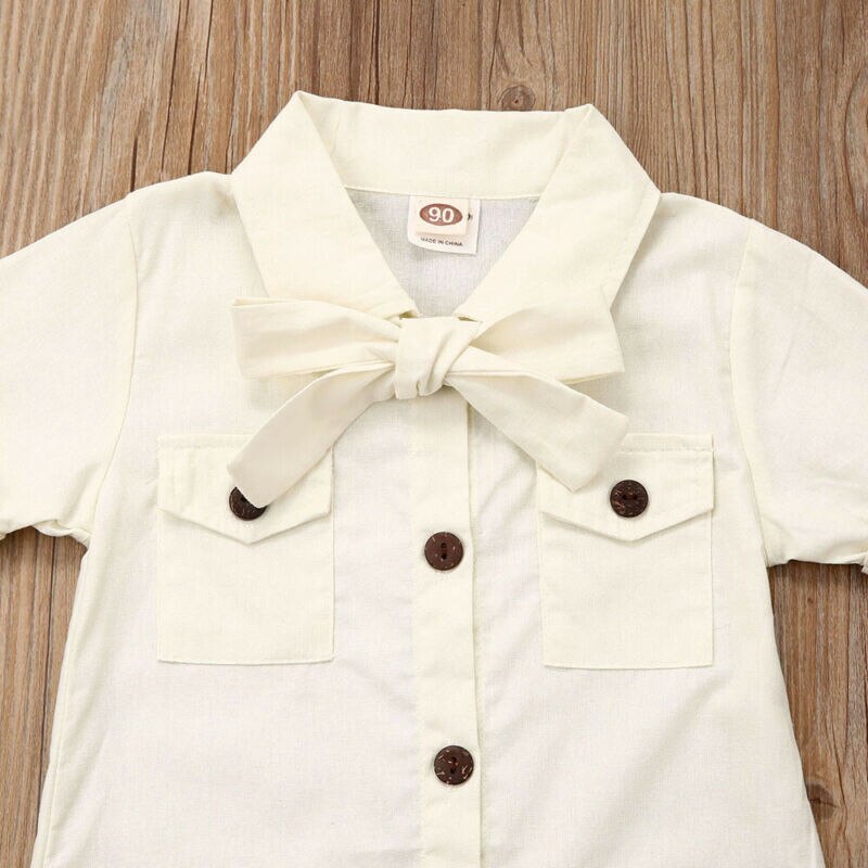 Peuter Kids Baby Meisjes Trenchcoat Solid Button 1-6Y Jas Windjack Bovenkleding Kleding