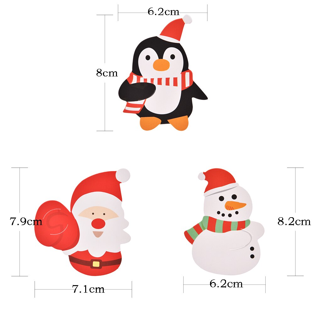 Christmas Lollipop Sticks Paper Candy Chocolate Cake Xmas Decor Penguins Santa Claus Snowman Cake Chocolate Pops 50pcs/lot