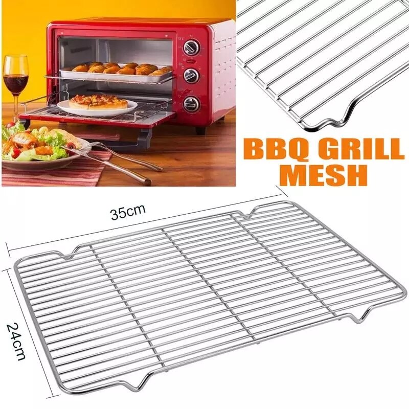 Rustfrit stål wire gitter kølebakke kage mad rack ovn køkken bagning pizza brød grill cookie kiks holder hylde værktøjer