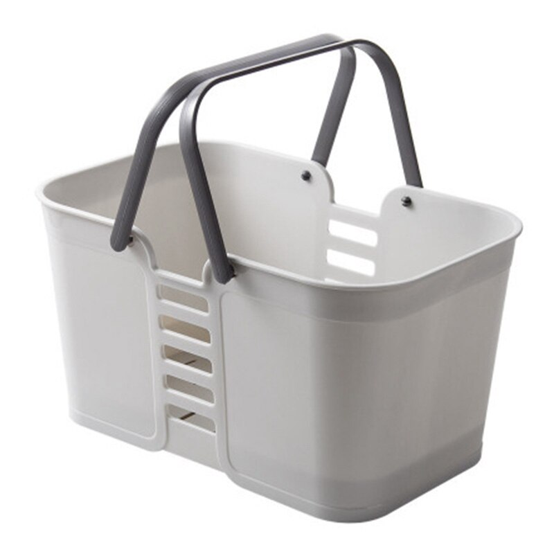 2 sett med vaskekurv oppbevaringskurv baderomsbad bærbar plastsåpeoppbevaringskurv