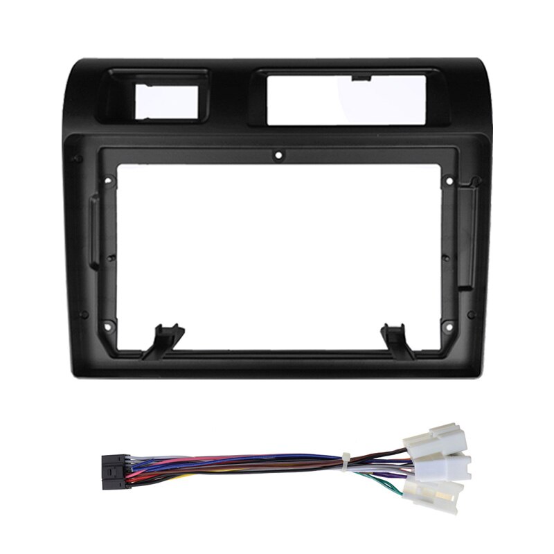 Android 2 Din Head Unit Car Radio Fascia Dashboard Panel DVD/CD Trim Installation Frame Kit For TOYOTA Land Cruiser Pickup +: black frame cable