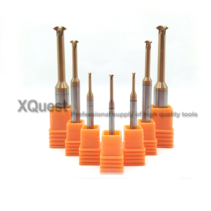 Xquest Tin Vhm Draadfrees Merg 0.3 - 0.6 0.4 - 0.8 0.5 - 1.0 Cnc Enkele Tanden draad Mill Snijders P 0.75 2