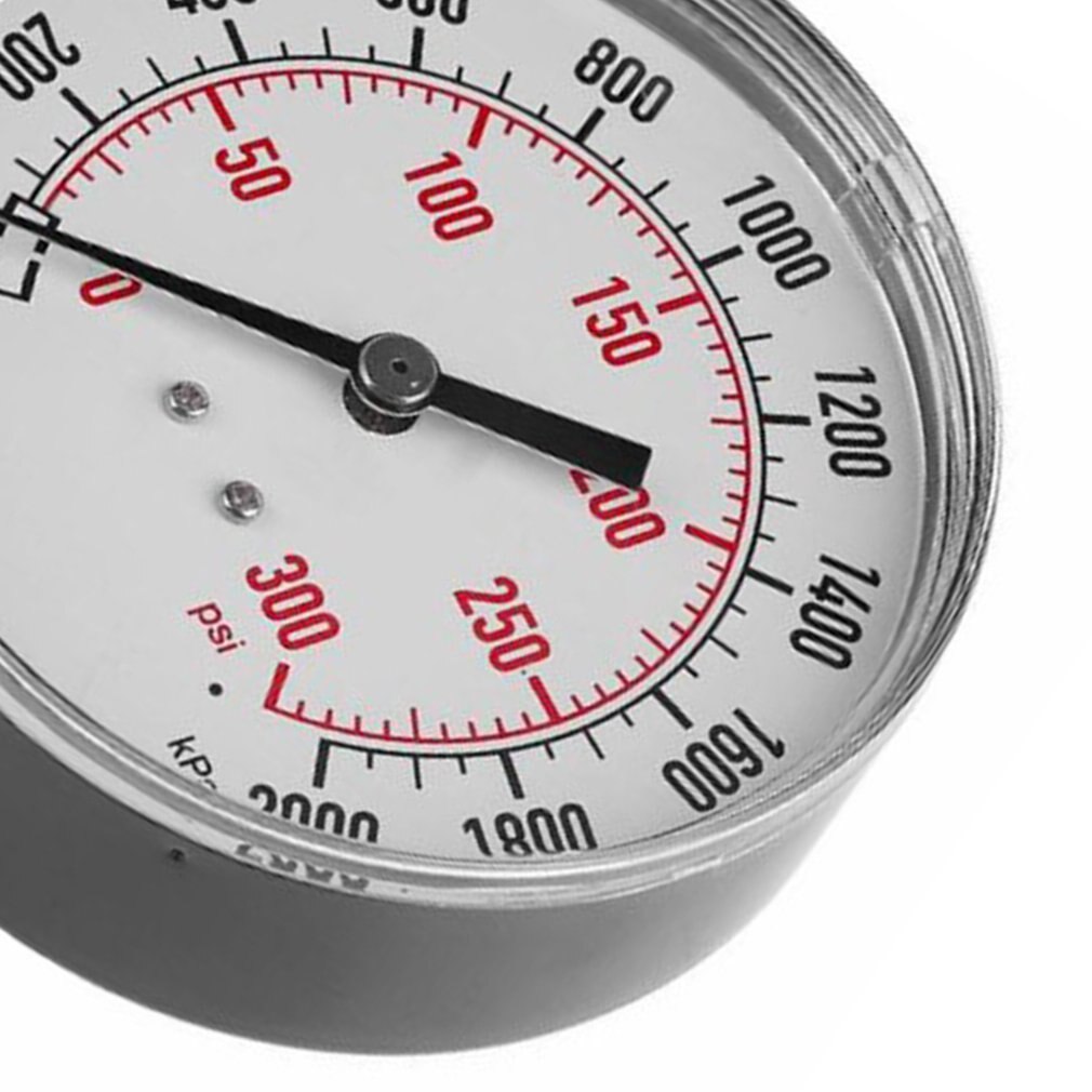 TS-Y91 1/4 Inch NPT 0-300psi 20bar Pressure Gauge Air Compressor Pressure Gauge Water Pressure Tester