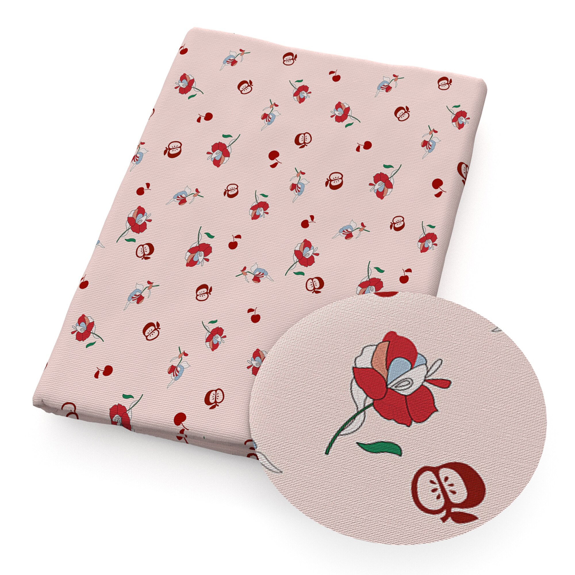 50*145cm Pink Series Spring Flower Polyester Cotton Fabric for Tissue Kids HomeTextile Doll Clothes Wedding Dress,1Yc14553: 1127720