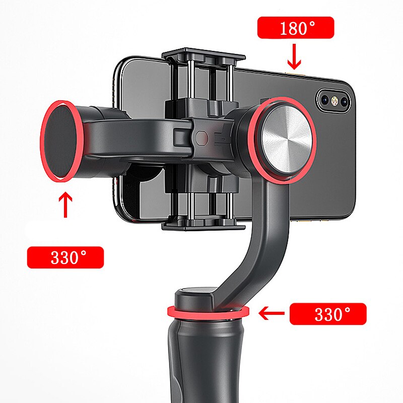 H4 3 Assi USB di Ricarica Registrazione Televisiva di Sostegno Universale Direzione Regolabile Handheld Gimbal Smartphone Stabilizzatore Vlog Dal Vivo