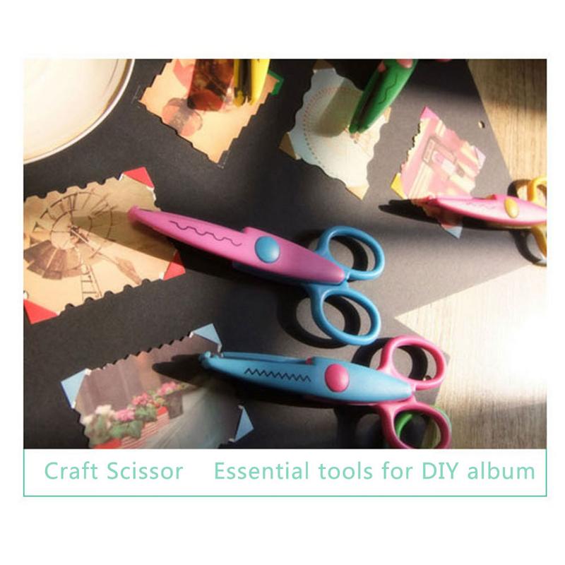 6 PCS Papier Gesneden Golf Edge Craft Schaar Set DIY Fotoalbum Gereedschappen Handleiding Veilig Kind Schaar