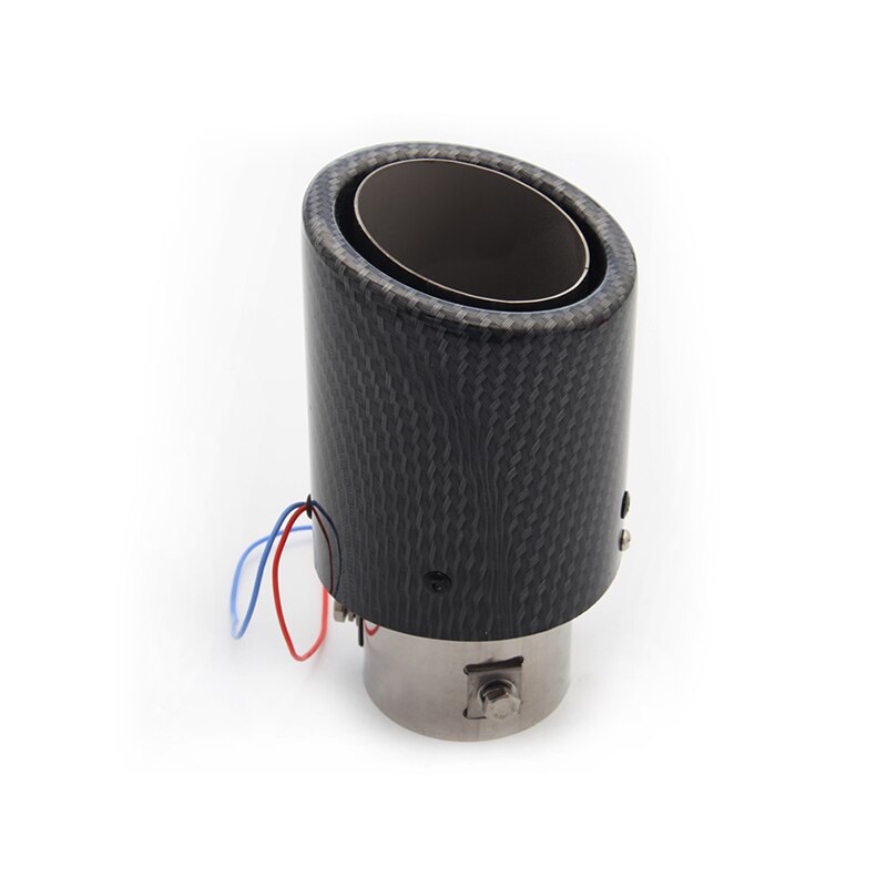 Tubo de escape de coche LED, punta de fibra luminosa, tubo de entrada de garganta, punta de manguera, Silenciadores de carbono, Turbo silbato, sonido de reacondicionamiento, cola Turbo