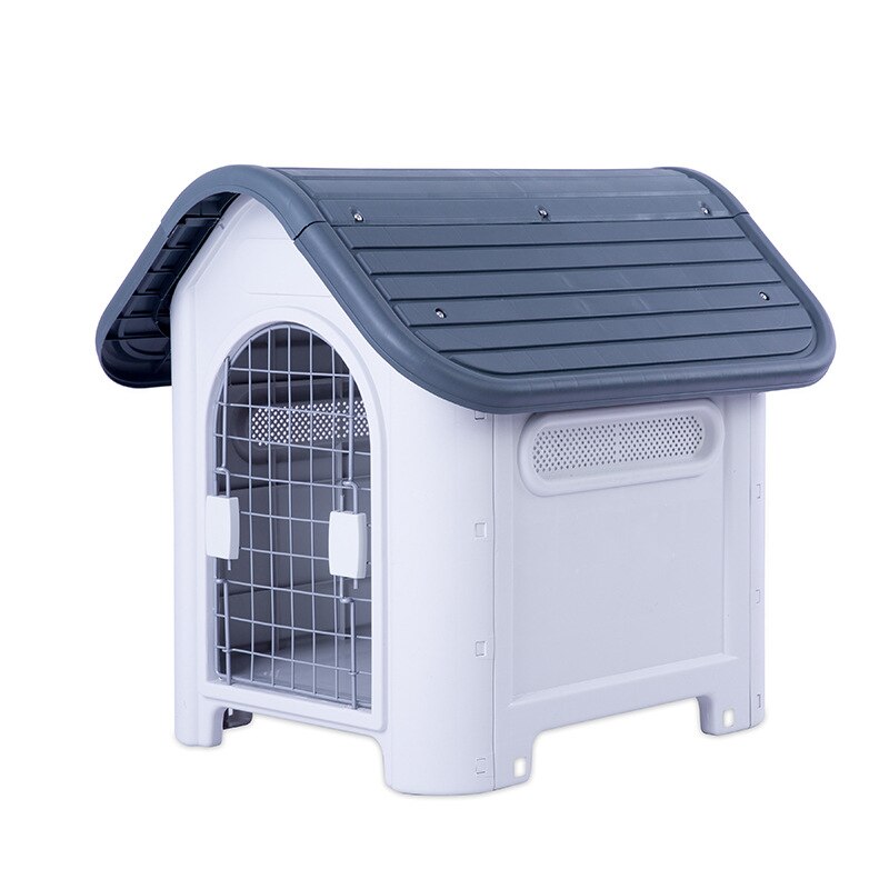 Grande maison pour chiens | Maison étanche d'intérieur et d'extérieur pour chiens de compagnie, en plastique , gros: 403 gray