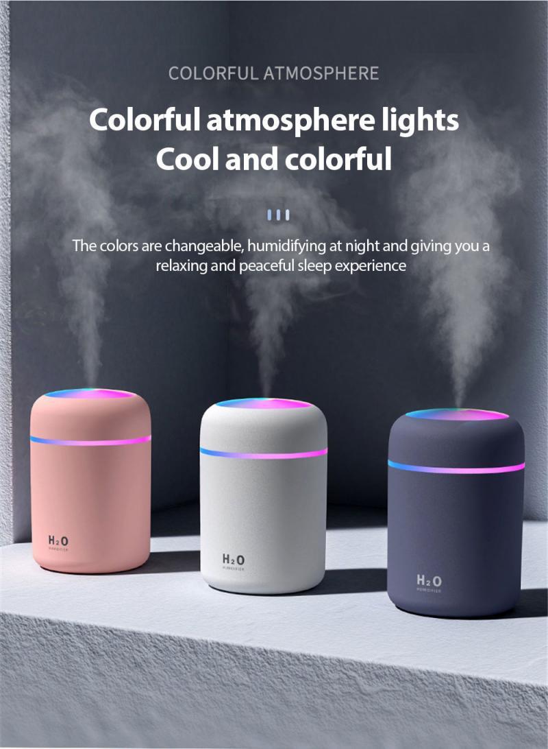 Portable Silicone Humidifier USB Aroma Diffuser Essential Oil Led Light Desktop Home Bedroom Decortion Valentine's Day