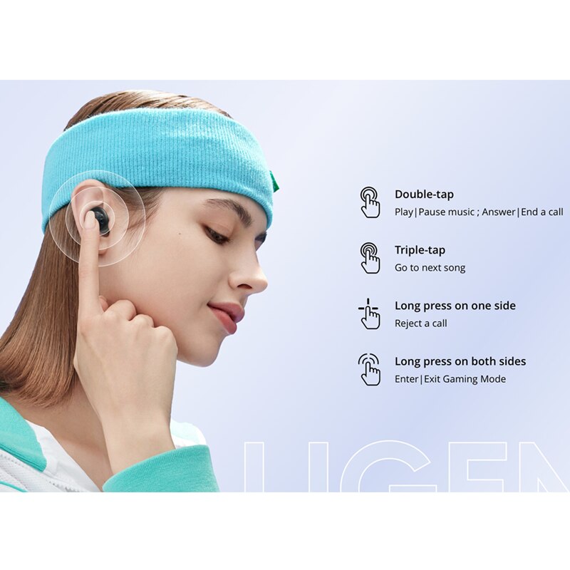 Realme Knoppen Q2 Tws Draadloze Hoofdtelefoon Bluetooth 5.0 Koptelefoon Touch Control 20 Uur Van Totaal Afspelen 88Ms Super Lage latency