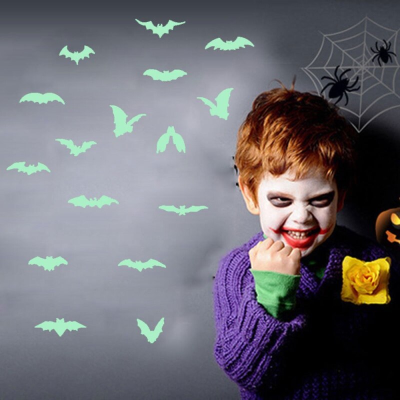 Halloween vleermuizen stickers rol - papieren zelfklevende labels