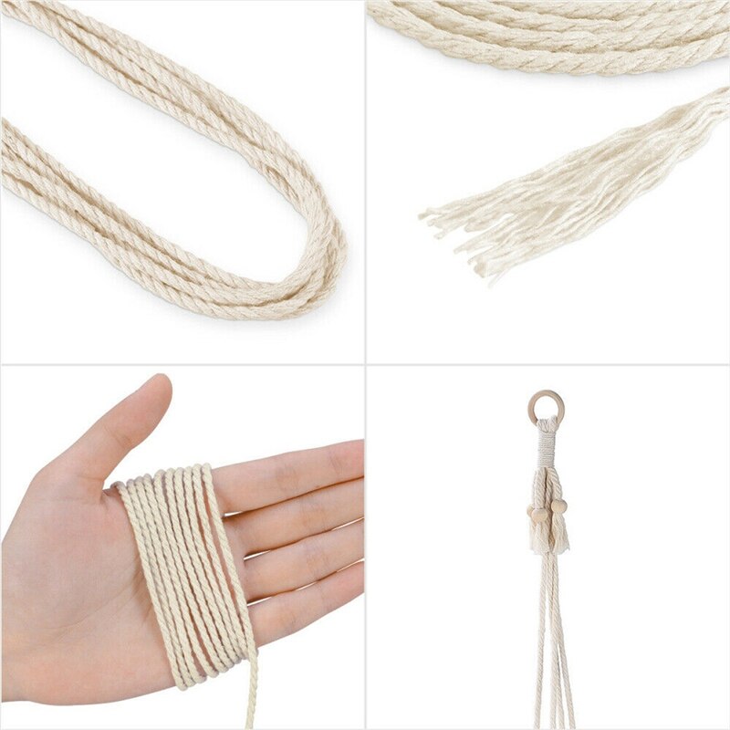 Kit de cordon pour macramé en coton de 3mm Durable, corde pour macramé faite à la main, tapisserie torsadée, fil de Textile tricoté, fournitures pour la maison