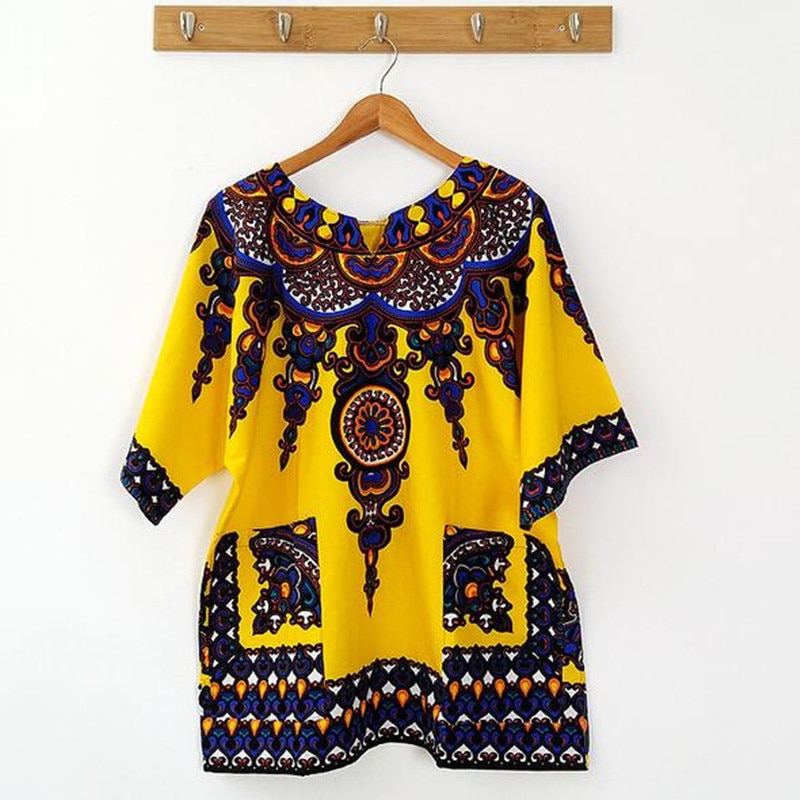 Afrikaanse Traditionele Print Katoen Dashiki T-shirts T-shirt T-shirt Voor Mannen Vrouwen Unisex Korte Mouw Afrika Kleding Tops