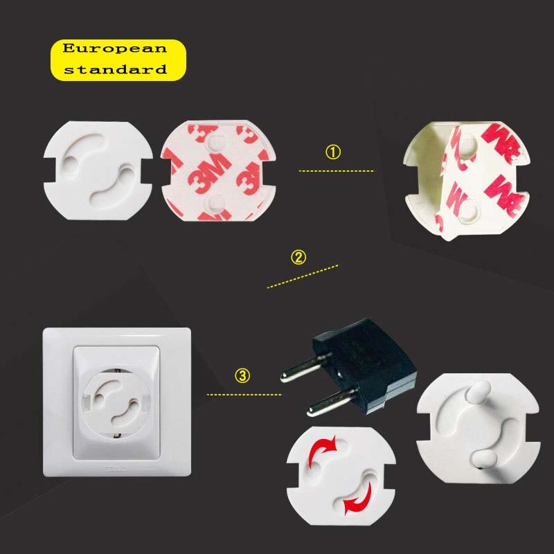 10pcs/European/American/British standard socket cover baby and child electric shock protection ABS insulated safety socket cover