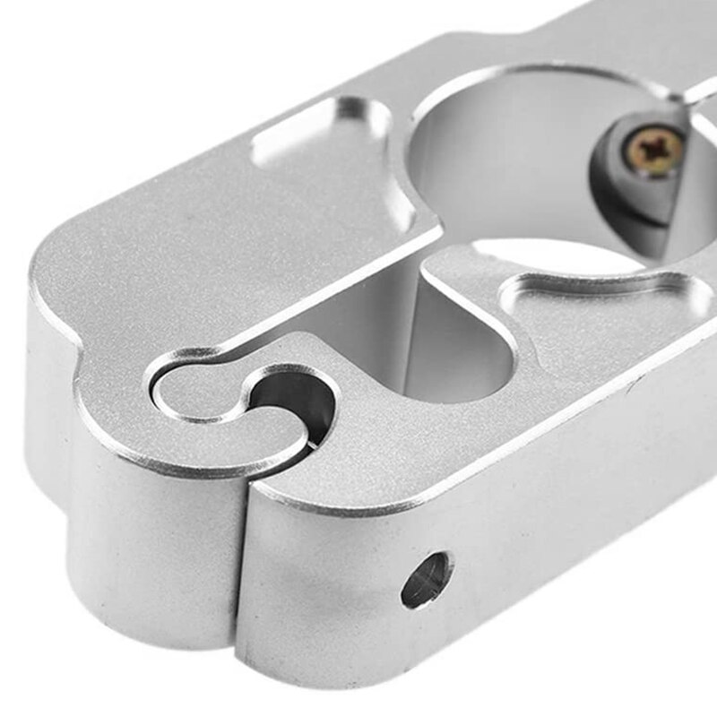 Universal Motorcycle Lock CNC Motorcycle Handle Throttle Grip Security Lock with 2 Keys Silver