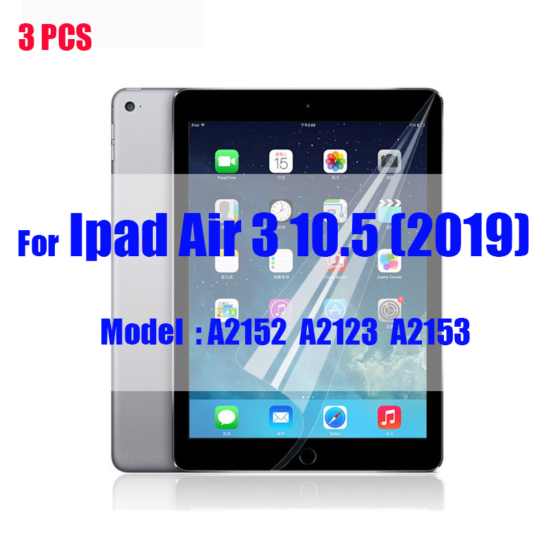 3 Pcs Pet Soft Screen Protector Voor Ipad 9.7 Beschermfolie Voor Apple Ipad Air 1 2 Matte protector Voor Ipad 5 6 Pro: For iPAD AIR 3 3PCS
