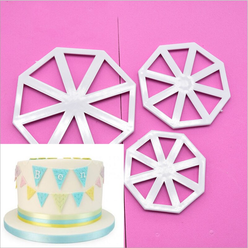 Driehoek Vlag Cutter Mold Cake Side Sugarcraft Fondant Taart Decoreren Kerst Taart Decoreren Gereedschappen Keuken Accessoires