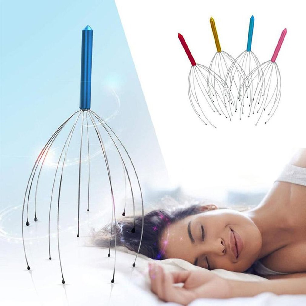 Rvs Octopus Head Massager Massage Instrument Hoofd Krassend Krassen Head Scalp Massager