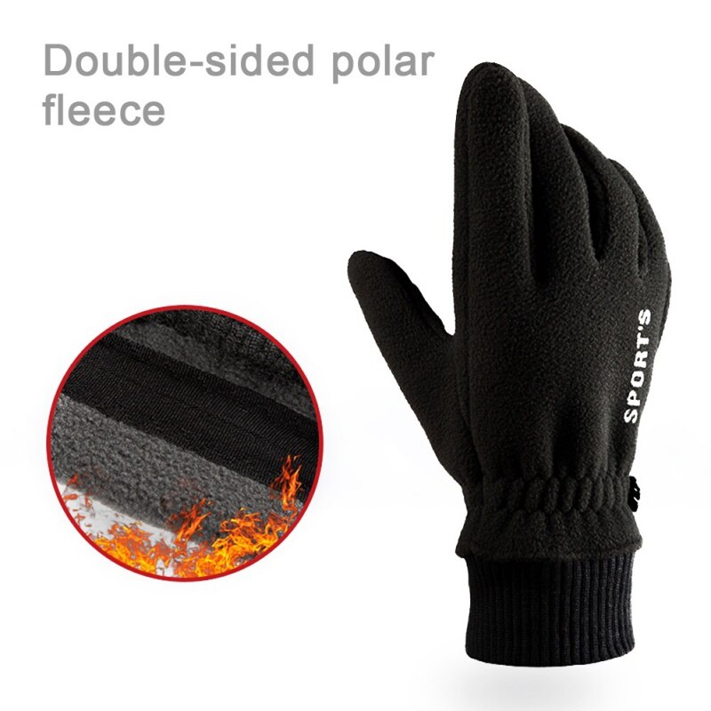 Gants polaire épais pour hommes, antidérapants, pour écran tactile, chauds, coupe-vent, cyclisme, Ski, neige, hiver