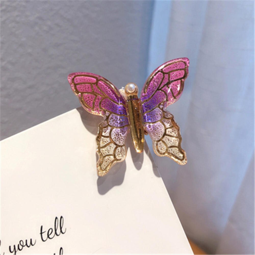 Koreanische Gebühr Schmetterling Haarnadel Bunte Gradienten Haar Clips für Frauen Mädchen Spange Fliegen Schmetterling Haar Zubehör: 4