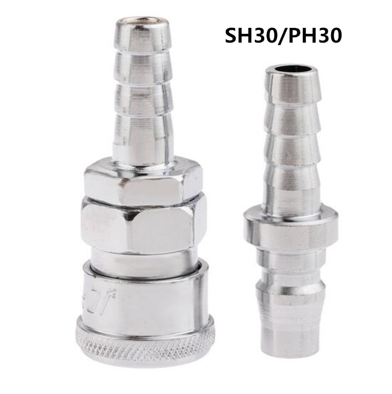 2Pcs Pneumatic Fittings Air Line Hose Compressor Connector Quick Release Coupler Air Line Fittings for 10mm Hose Pneumatic Parts