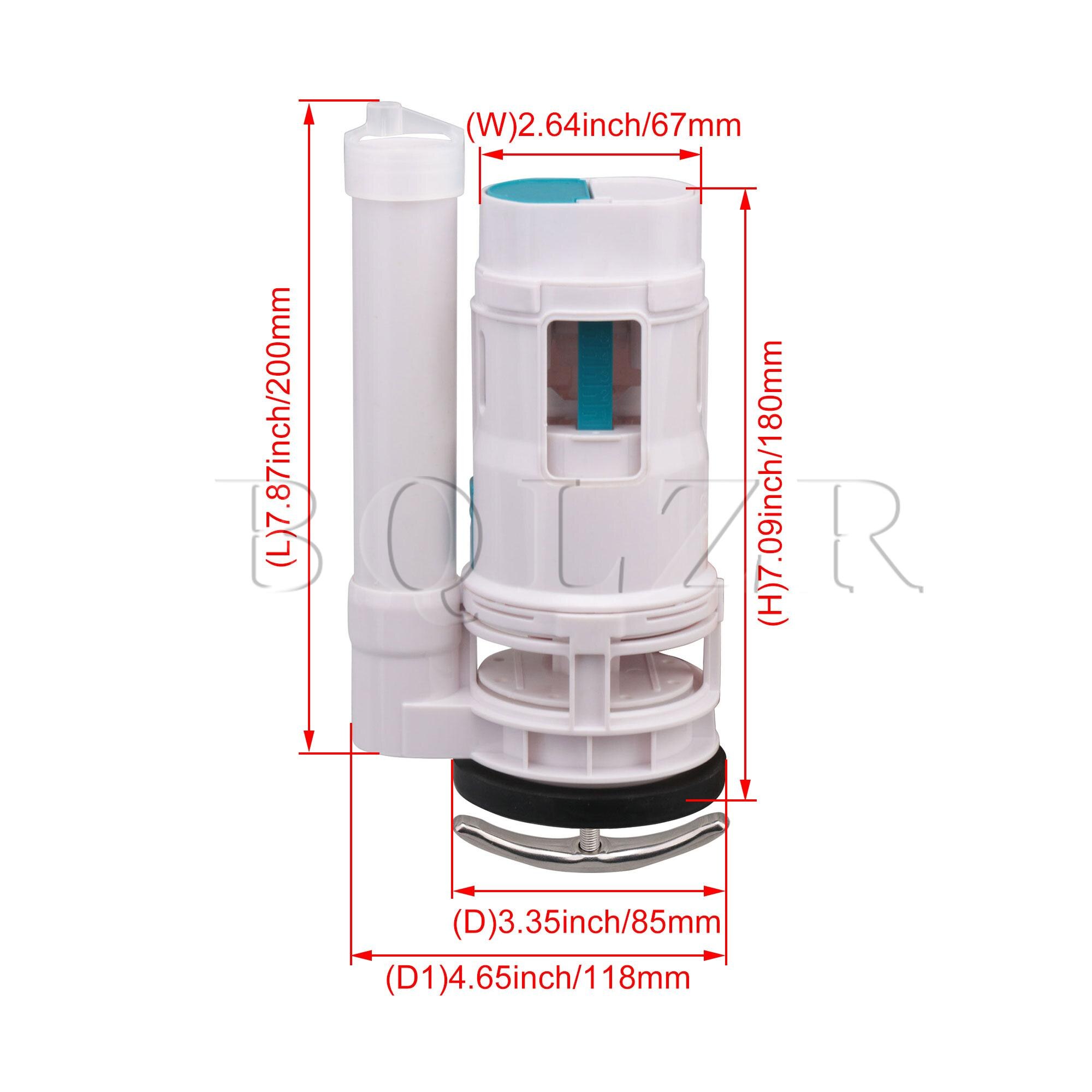 BQLZR Toilet Connected Water Tank Dual Flush Fill Drain Valve 7.09inch Height Adjustable