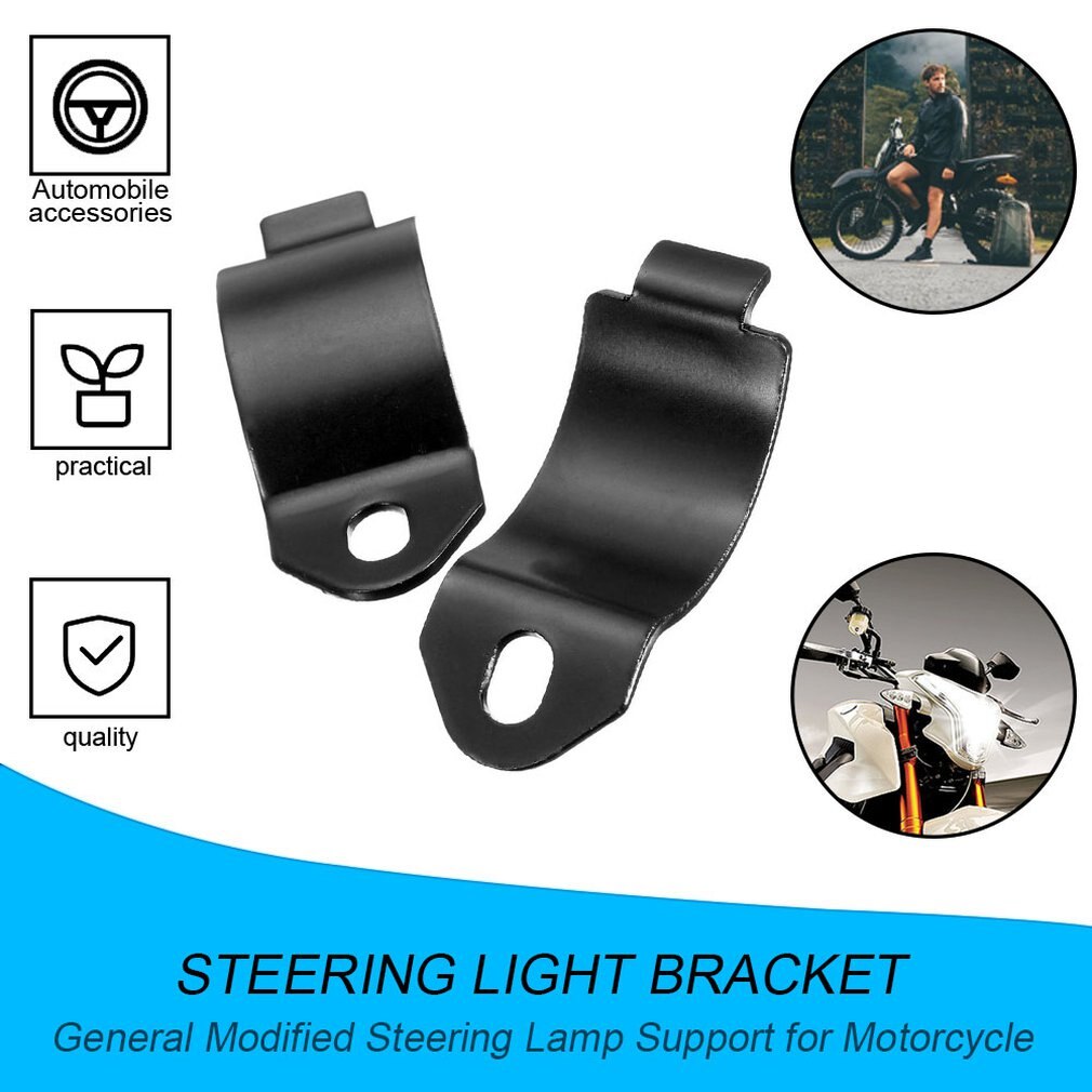 Universal Motorcycle Turn Signals Light Holder Metal Relocation Fork Clamps Mount Lamp Mount Bracket For Motorbike Front Fork