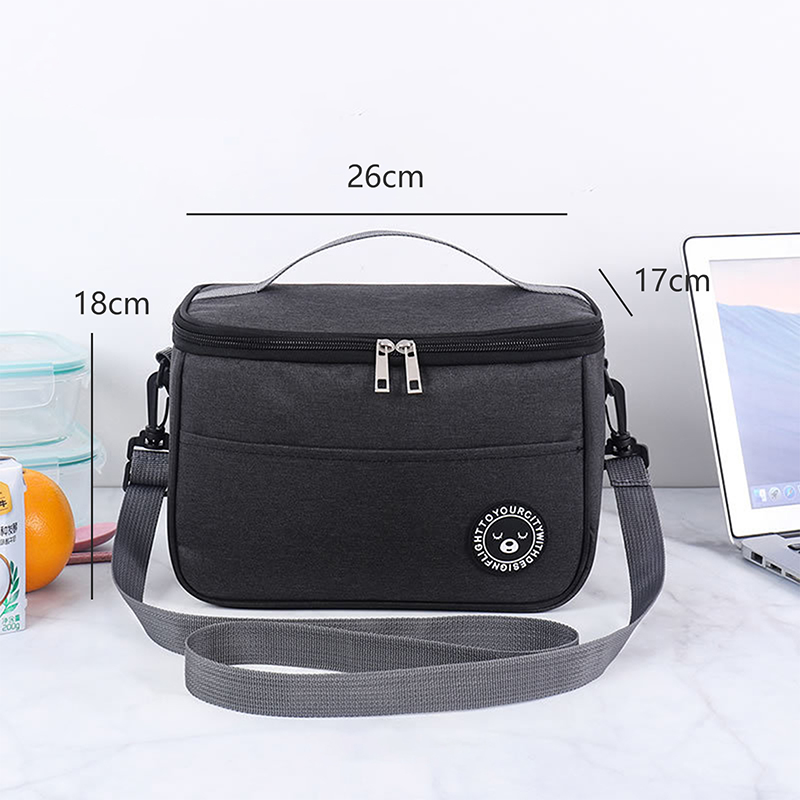 Portable Cooler Bag Folding Insulation Picnic Ice Pack For Food Thermal Drink Carrier Insulated Lunch Box S/M/L: Black-Medium