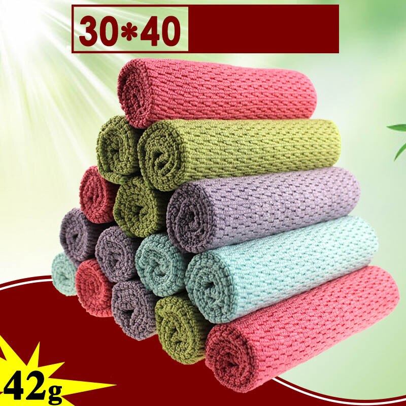 Easy Cleaning Microfibre Cleaning Cloth Portable Thicker Kitchen Towel Wipes Table Window Tools 1 PC Super Absorbent